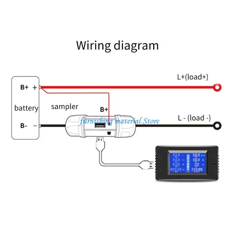 ЖК -тестер аккумулятора Y5GD Анализатор батареи измерение энергии энергии ток напряжения напряжения