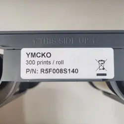 R5F008S140 YMCKO Colour ribbon cassette 300prints compatible for Zenius Primacy id card printers