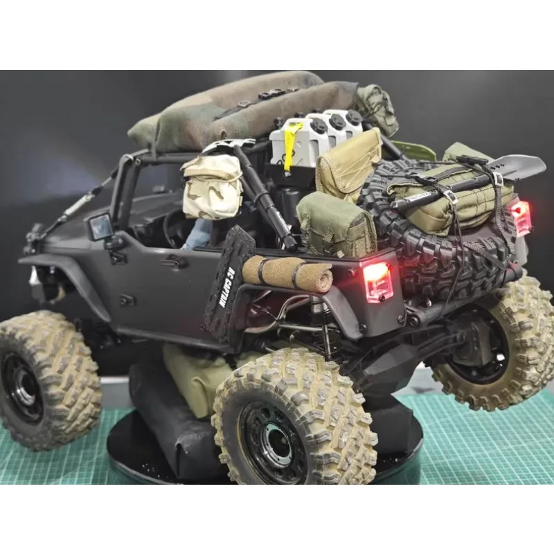 MJX H12Y Zubehör im Maßstab 1:12, Dachträger aus Metall mit Dachzelt, Bergungsbretter, Dekorationsteile für RC Crawler Car Upgrades
