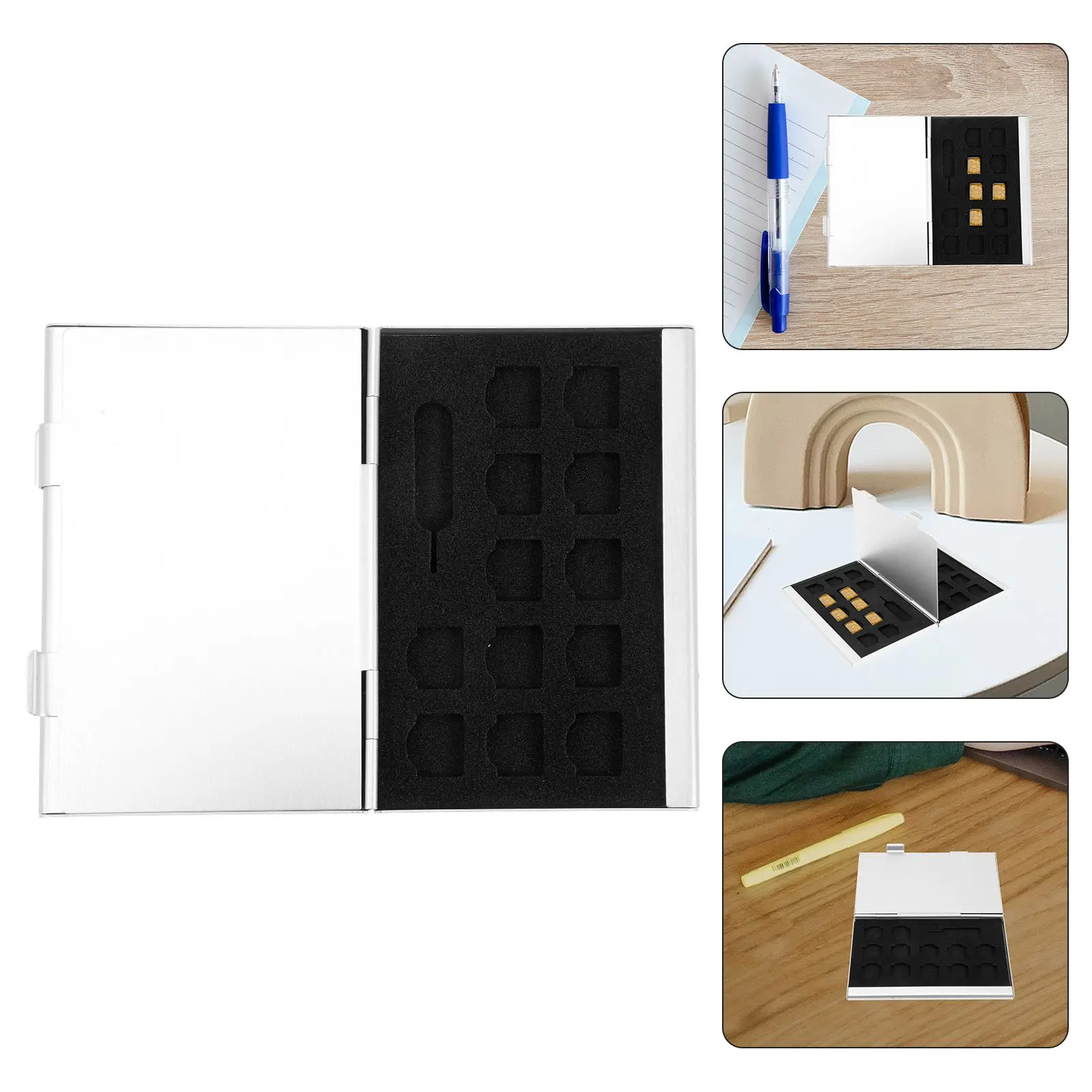 Micro Card Organizer Holder for Phone Case Sim Cards Lightweight Trading Storage Memory