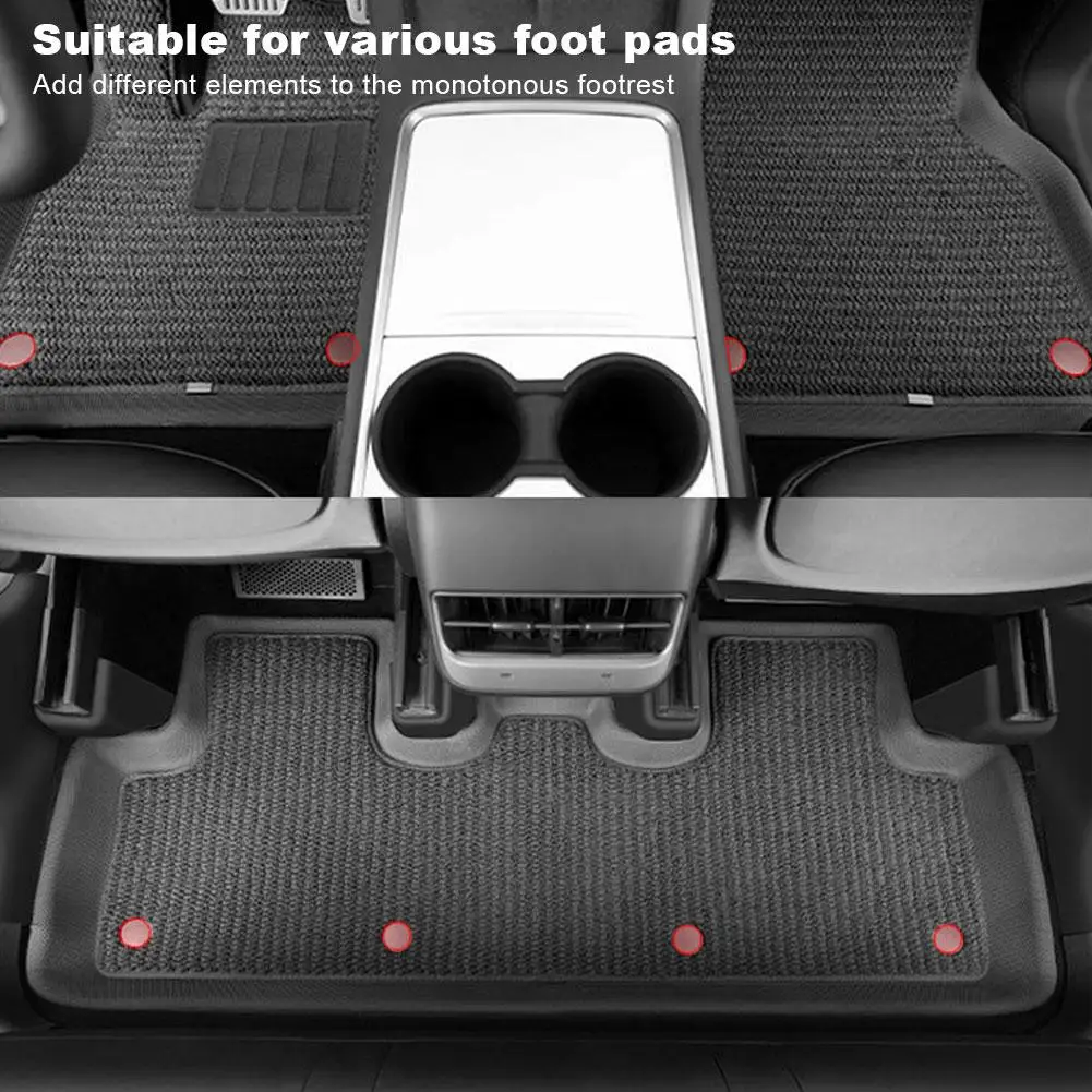 1/2set Car Foot Mat Clip Carpet Surface Fix Buckle Double Layer Detachable Spare Case Cushion Button Automotive Interior Product