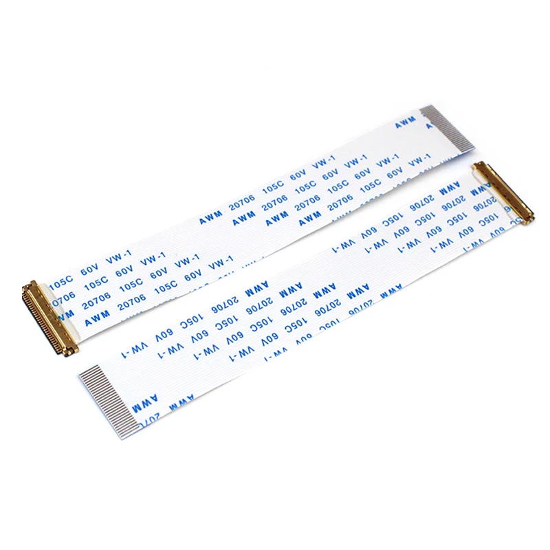 2PCS EDP I-PEX 30Pin 40Pin 0.5MM Ribbon Cable AWM 20706 105C 60V VW-1 Forward Reverse Direction LCD 10CM 15CM 20CM 30CM