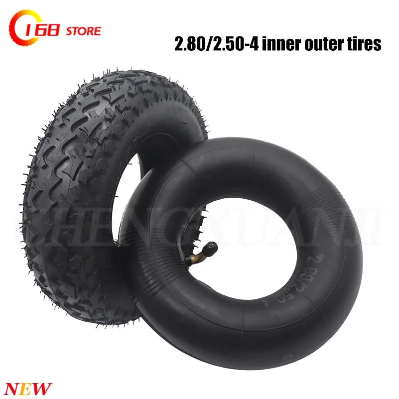 9 Inch Off-road Tire 2.80/2.50-4 Outer Tyre Inner Tube Fits Electric Scooter ATV Elderly Mobility Scooter Wheelchair