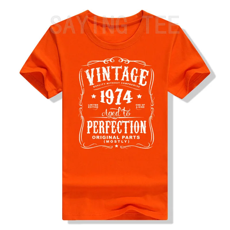 Vintage Made In 1974 Limited Edition T-Shirt 49th Birthday Dad Gift Born In 1974 Clothes Sayings Quote Tee Tops Graphic Apparel