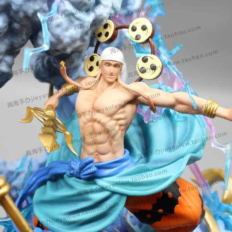 

34cm Enel Action Figurine One Piece Gk Ls Anime Figures Eneru Pvc Statue Decoration Ornaments Toys Kids Gift Collectible