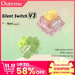 Outemu Silent Peach V3 переключатель Lubed Silent Lemon V3 переключатели механическая клавиатура линейная тактильная 5Pin Горячая замена PA66 Pre Lubed POM