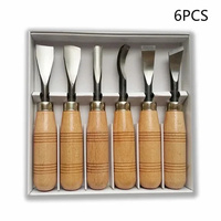 6pcs A306 Professional Wood Carving Hand Gouges Chisel Knives Tool Set Woodworking Hand Tools for Woodworking DIY