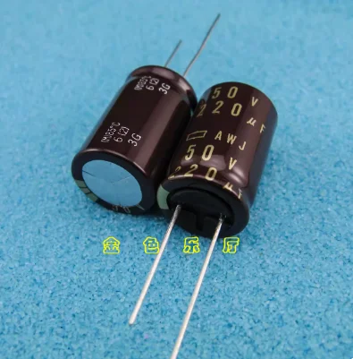 10pcs/lot Japanese Chemical NIPPON 220uF/50V AWJ Advanced Audio Electrolytic Coarse Copper Pin 16x26 free shipping