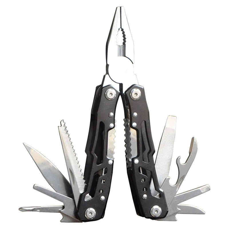 14 in 1Multifunctional Pliers Locking Function Outdoor Steel Folding Pliers Camping Tactical Multi-purpose Pliers Emergency Tool