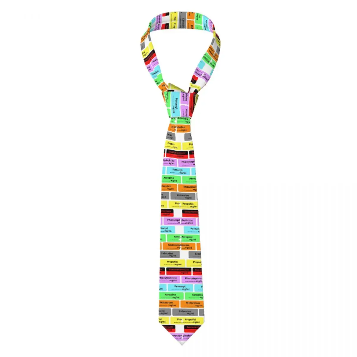 

Пользовательские анестетические этикетки для анестезистического галстука для мужчин, модный шелковый свадебный галстук для медицинской медсестры