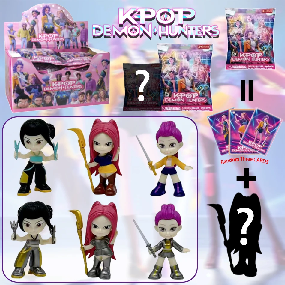 2025 حار أنيمي KPop شيطان الصيادين سلسلة فتاة دمية رومي ميرا زوي الشكل صندوق أعمى بولي كلوريد الفينيل نموذج اللعب زخرفة هدايا زينة عيد الميلاد