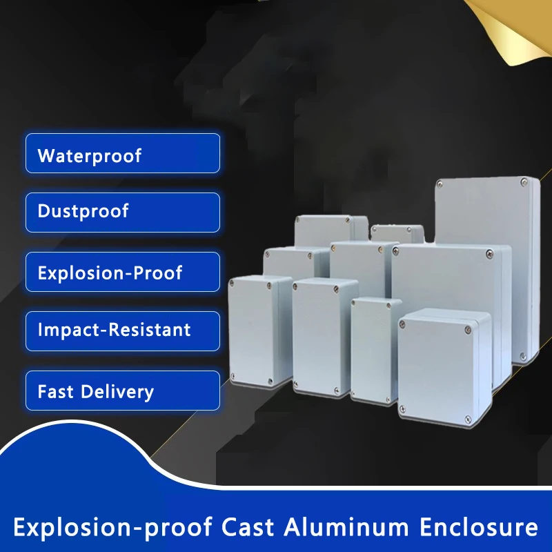 IP67 Waterproof Project Outdoor Explosion-Proof Cast Aluminum Junction Box Electrical Enclosure Case PCB Project Instrument Case