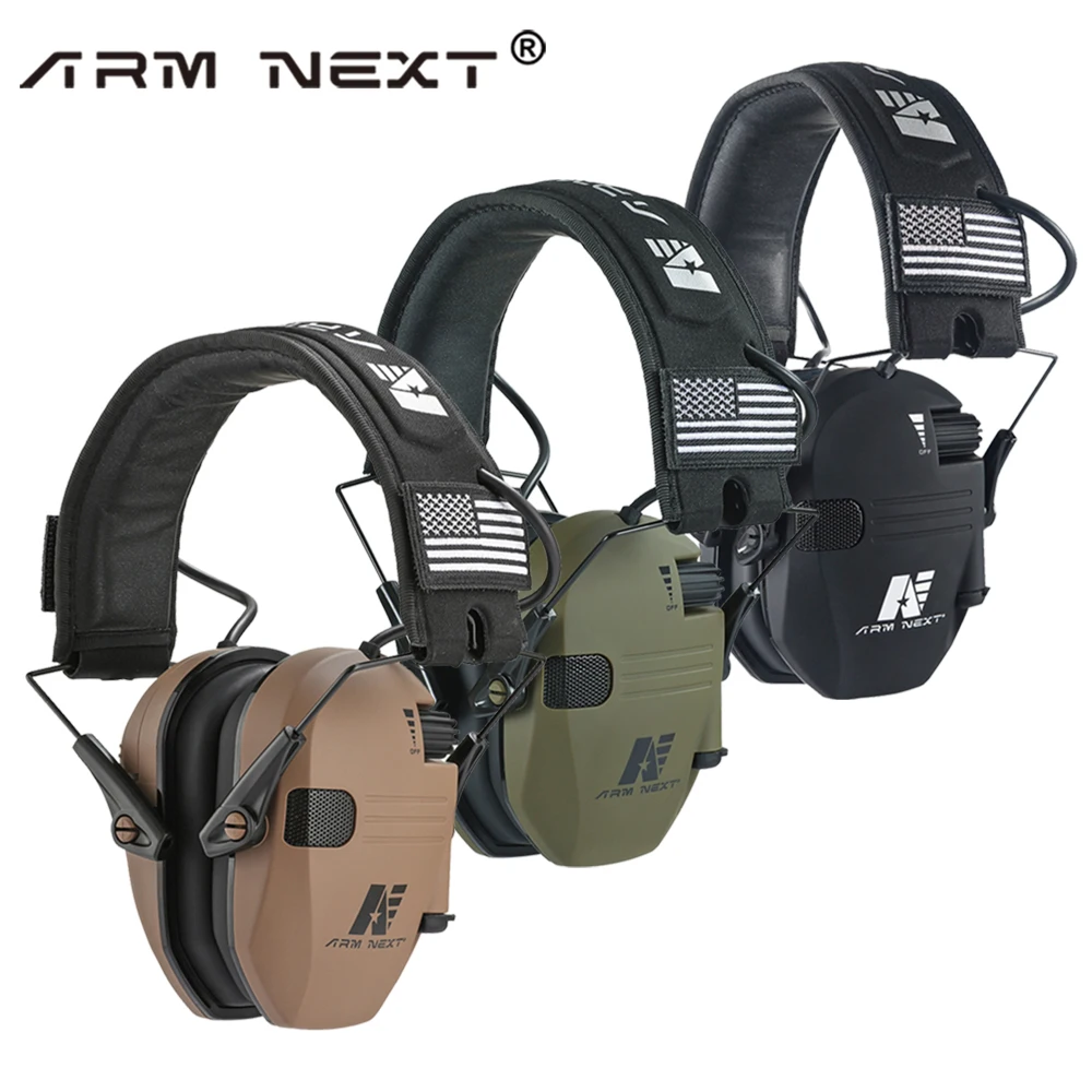 ARM NEXT orejeras electrónicas tácticas militares originales para caza, auriculares auditivos, protección activa de reducción de ruido