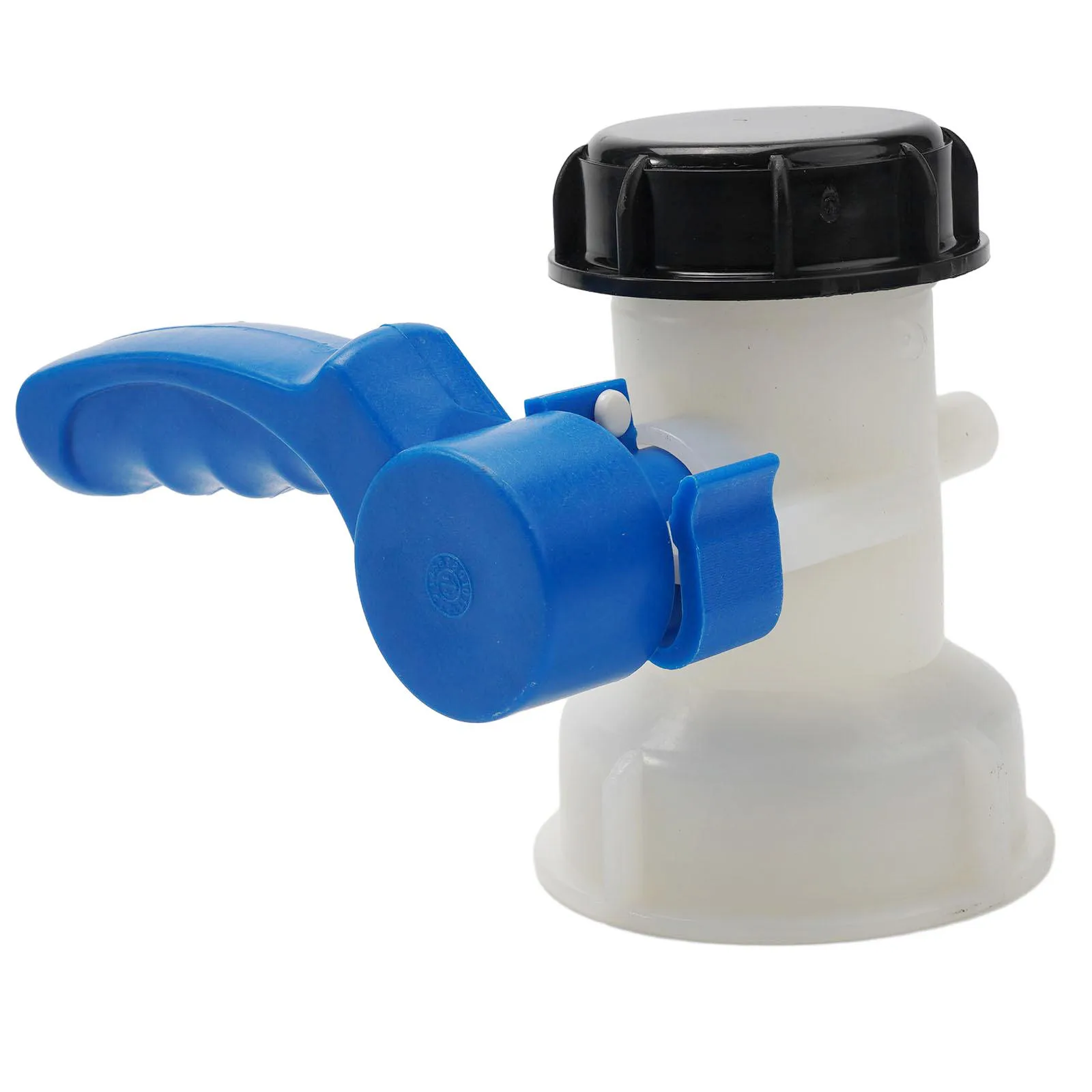 DN60 - 60mm Tank adapter Drain IBC PE S60x6 Thread With fixed union nut 1pc 60mm Union Black cap Blue handle Butterfly Coarse
