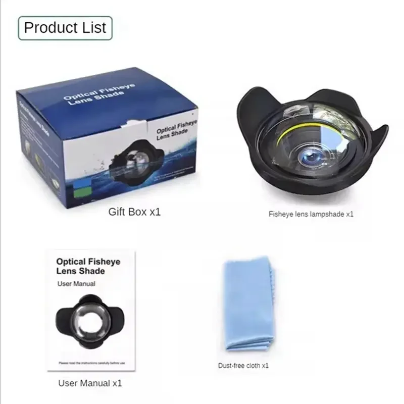 For SLR Camera 67mm Portable Waterproof Wide Angle Dome Port Lens Housing Case Underwater Diving Parts,16x14x7.18cm