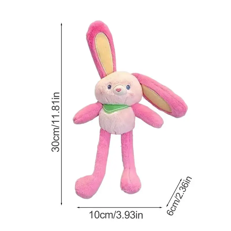 Conejito de peluche extraíble de 11 pulgadas, conejito de Pascua, juguetes extraíbles, conejo divertido relleno de Pascua, llavero colgante de felpa para cumpleaños y