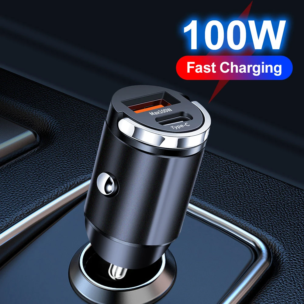 GEFENIS PD USB Car Charger Fast Charging Quick Charge 3.0 Type C Mobile Phone Car Adapter For Iphone 15 Xiaomi 14 Huawei Samsung