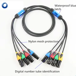 4 Channel Snake Cable AUDIO XLR Snake Cable Multi-channel audio signal cable car Stage lighting transmission signal line diy