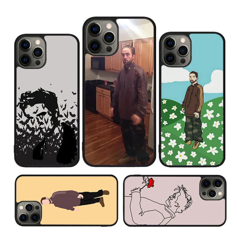 Robert Pattinson Funny Meme Phone Case For iPhone 16 15 14 XR XS 11 12 mini 13 Pro MAX Plus cover shell coque