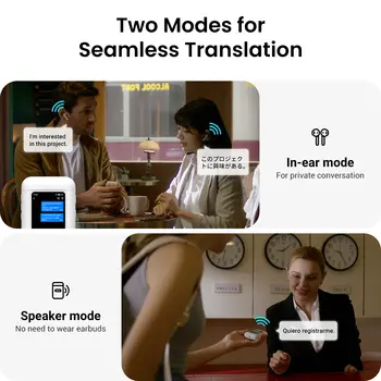 Sluchátka Wooask A8 Translator, inovativní sluchátka s umělou inteligencí a dotykovou obrazovkou, 144 jazyků s 16 offline balíčky 6 nejlepší prodej Čínské překladačské zařízení - №5