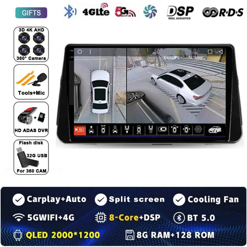 Android 15 Carplay Auto Voor NISSAN MICRA KICKS 2017 2018 2019 Autoradio Multimedia Video Player Navigatie GPS Geen 2Din 2 Din 4G
