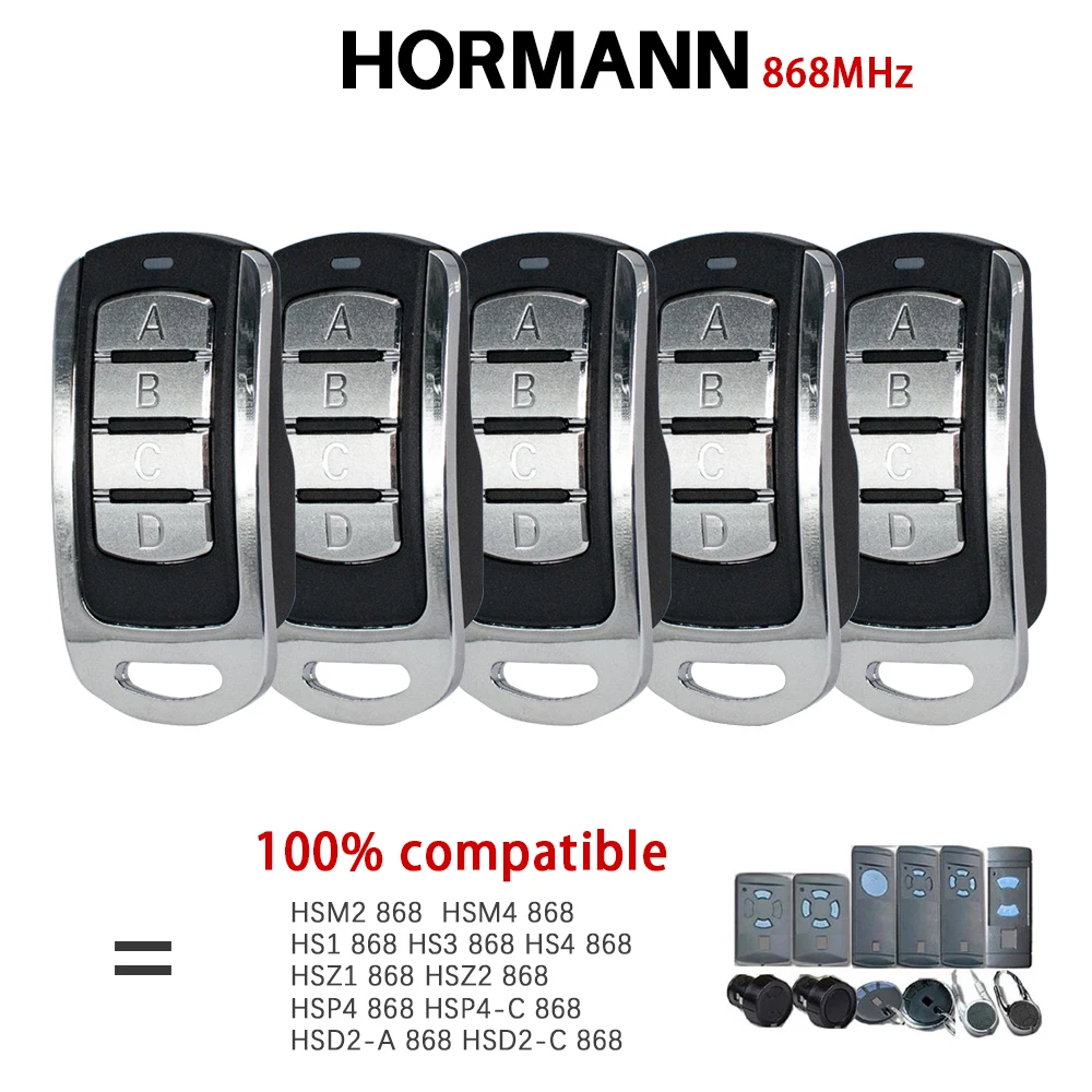 1-5 Stück für HORMANN HSM2 HSM4 868 MHz Garagentor-Fernbedienung Handsender 868,35 MHz
