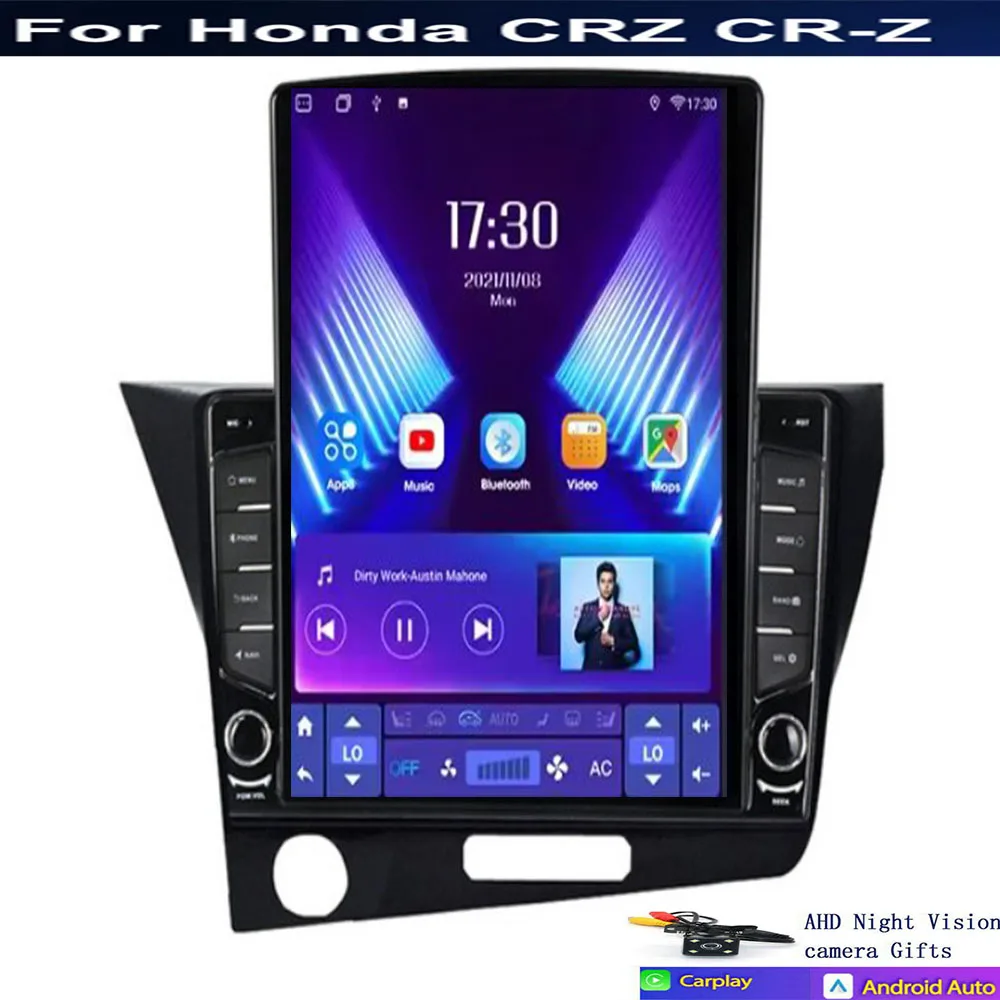 9.7 "Android14.0 لهوندا CRZ CR-Z تسلا نوع راديو السيارة الوسائط المتعددة مشغل فيديو الملاحة لتحديد المواقع RDS