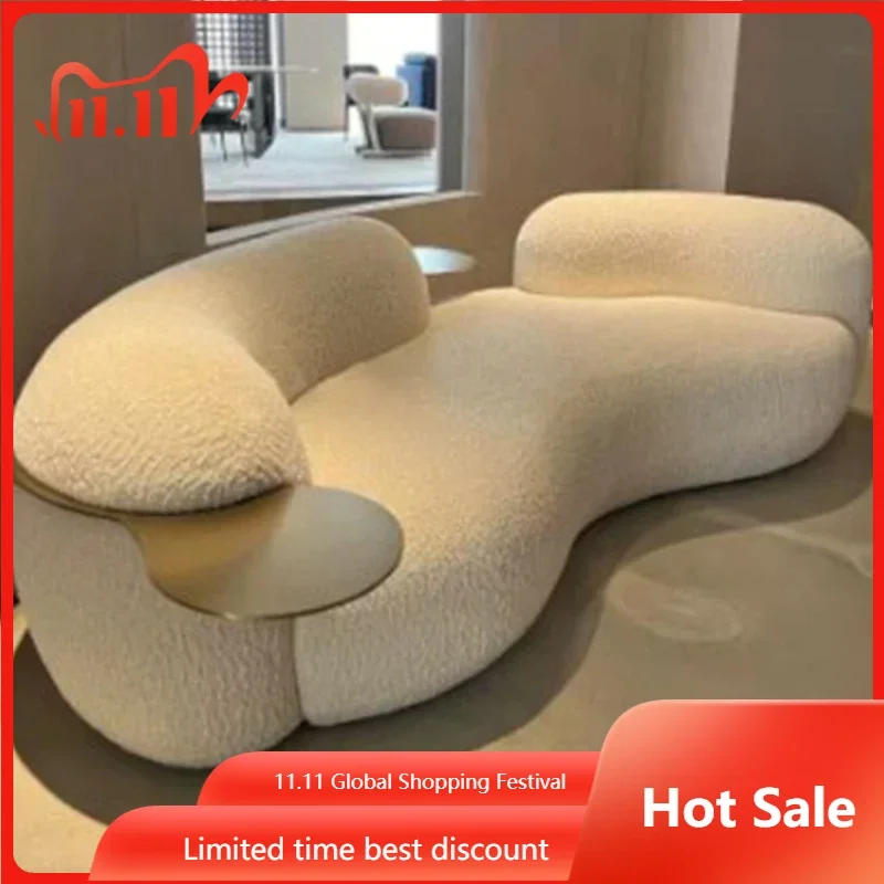 New Arrival Living Room Sofas Unique Fancy Large Wood Luxury Modern Lazy Sofa Nordic Velvet White Divani Da Soggiorno Furniture