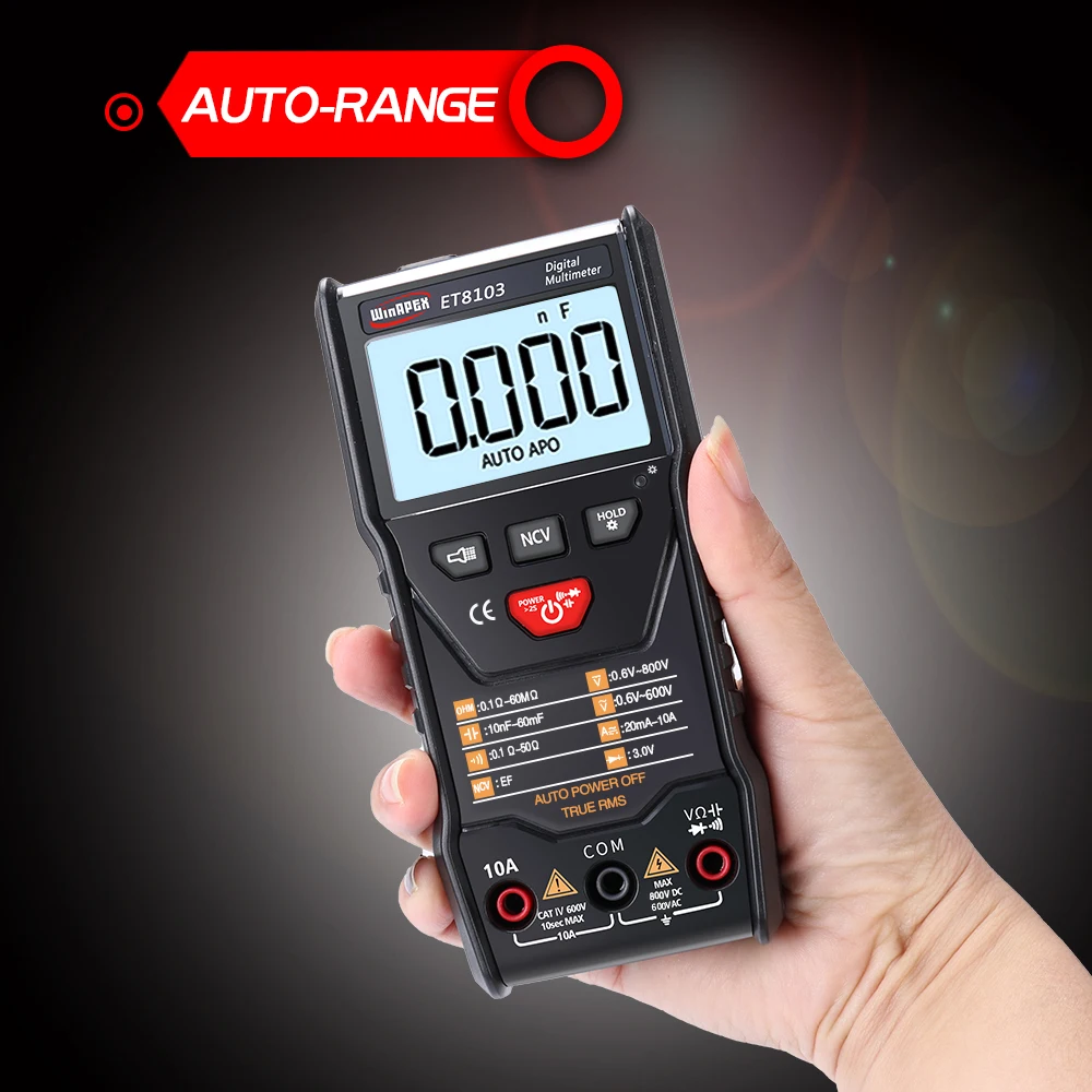 ET8103 High Accuracy Digital Multimeter Handheld Automatic Measurement Digital Multimeter without Battery