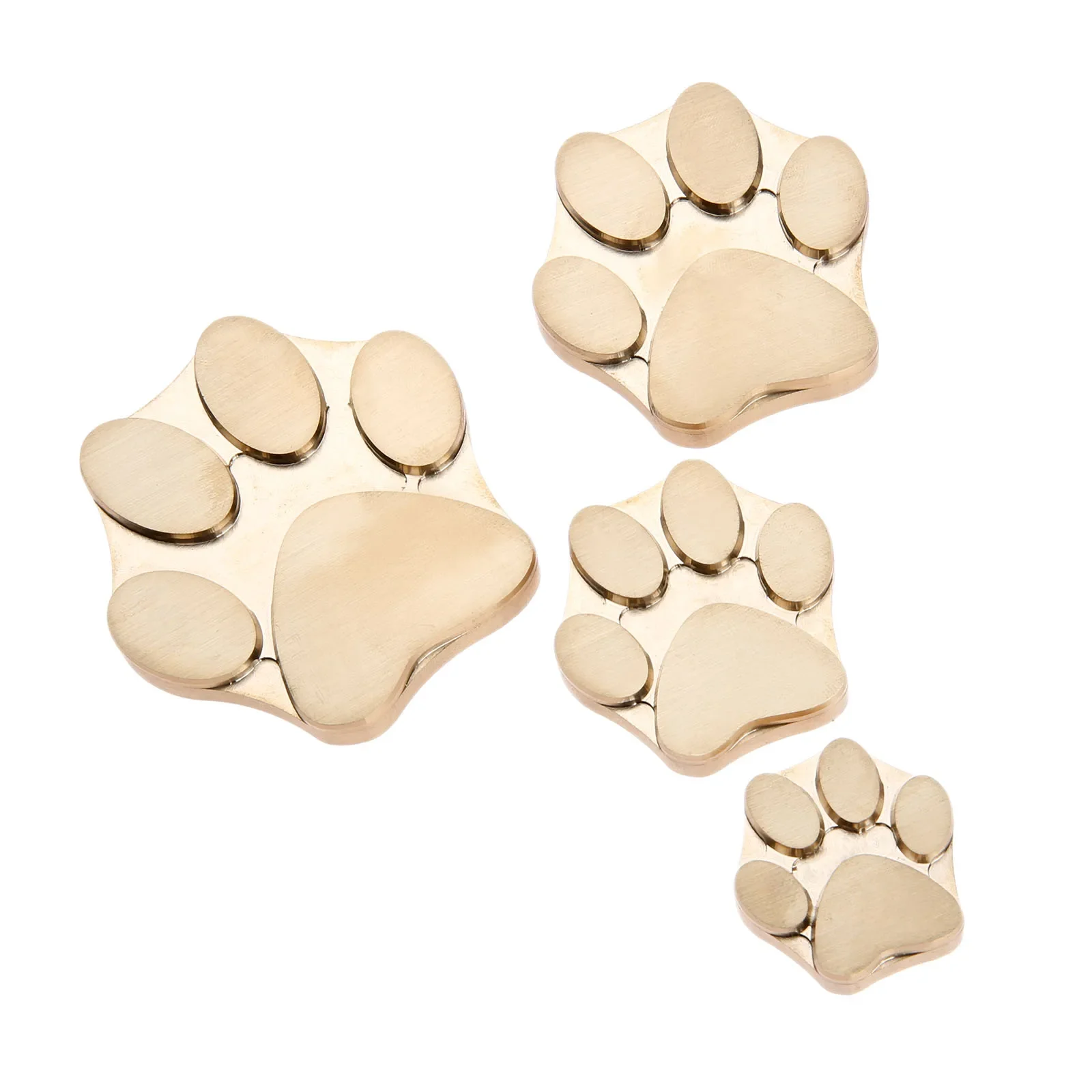 1pc Paw Shape Brass Stamp Mold Bear Claw Logo Making Leather Seal Wood Stamp Craving Tool Branding Heat Embosser 2/4/5/6cm Craft