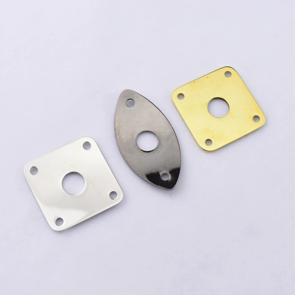 1 Set Flat / Curved Stainless Steel Jack Plate For Electric Guitar Bass - Made in Japan by GOTOH