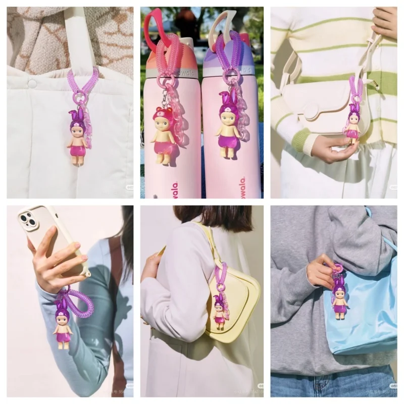 

6pcs Sonny Angel Mini Figures Blind Box Set Candy House Keychains Angel Rabbit Surprise Toys Cure Doll Lucky Mascots for Gifts