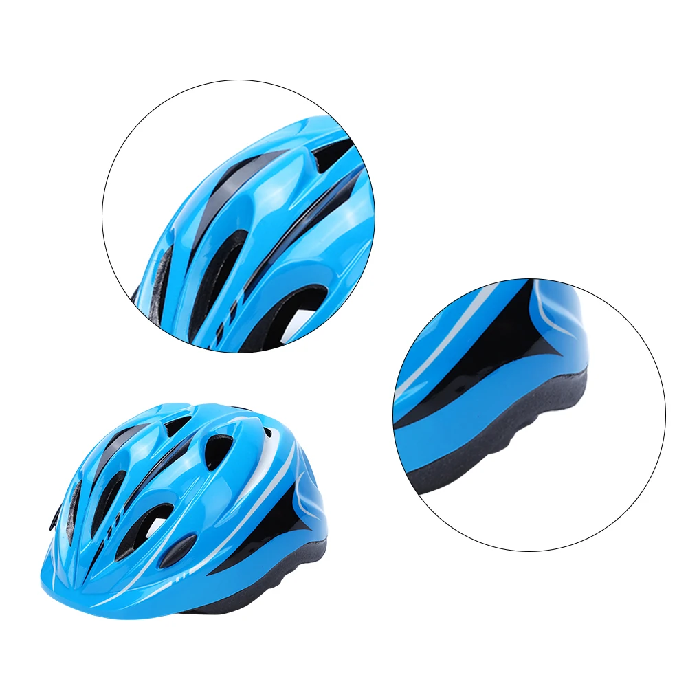 Child Bicycle Helmet Kids MTB Road Bike Helmets Safe Breathable Protection Headgear with Kneepads for Outdoor Sports Headpiece