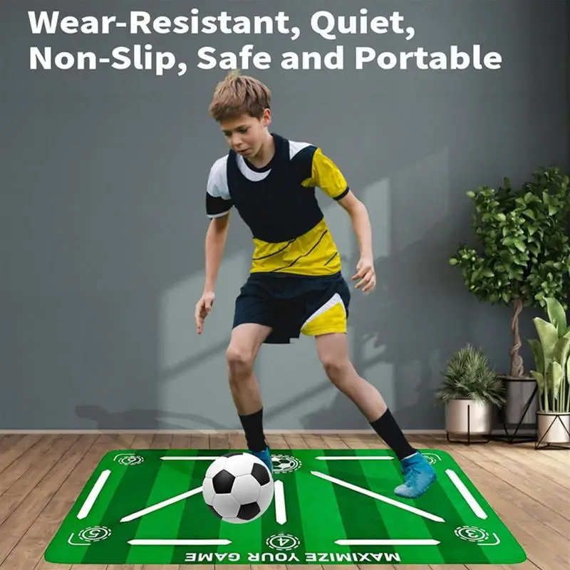 Football Footstep Training Mat Soccer Skills Mastery Mat Training Football Rug Football Mastery Mat For Beginners Kids Boys