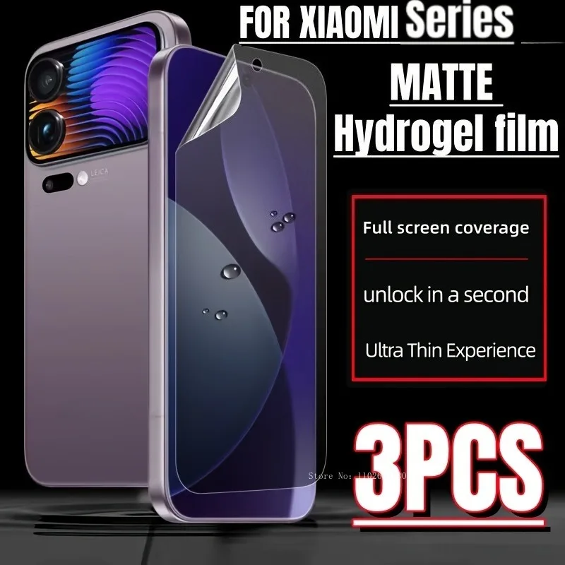 

3PCS Full Cover Matte Hydrogel Film for Xiaomi 17 Pro Max 15T Pro Anti-Fingerprint Screen Protector for Xiaomi 17 15 Not Glass