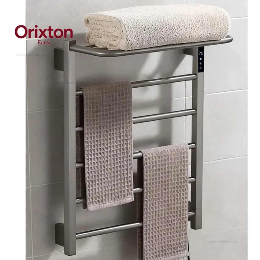 Stainless Steel Towel Warmer 620*500*230mm Temperature&Time Control Smart Heated Towel Rail 110V/220V Electric Towel Rack