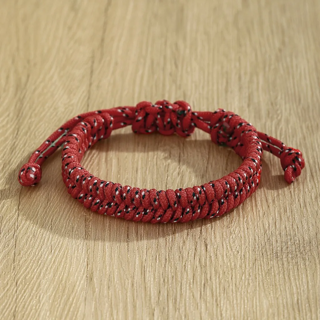 Wrist Bracelet Unisex Handmade Woven Bracelet Braided Nylon Cord Bracelet Textured For Commuting Gift Giving