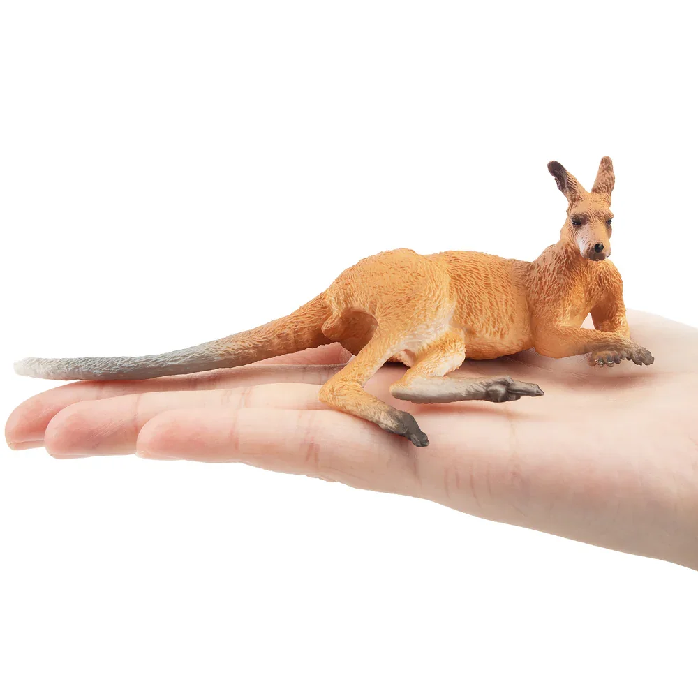 Toymany Simulation Lying Kangaroo Wildlife Animal Model Toy Mini Figures Dolls Action Figurines Toys Children Gift