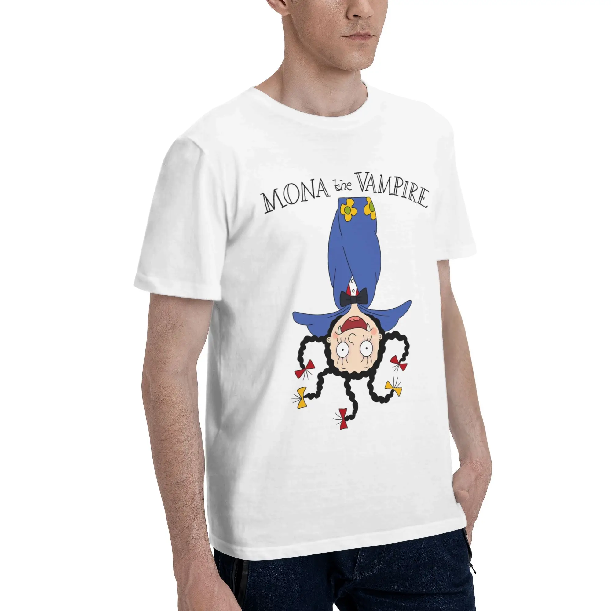 Men Women Graphic Printed Mona The Vampire Anime  Tee T Shirt Pure Cotton  T-shirts Clothes