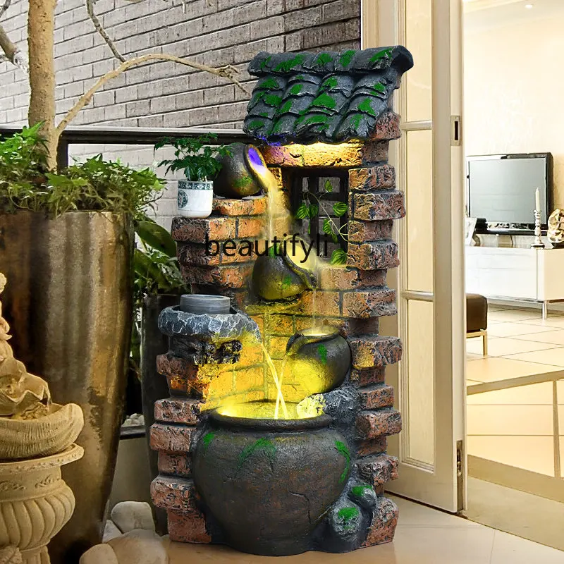 Large Home Garden Rockery Fountain Water Water Landscape Decoration Home Good Things Humidifier Decoration Housewarming Gift