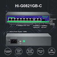 Hisource 4 8 Full Gigabit Port POE Switch Active 48V Supply Ethernet 100/1000Mbps Nerwork Switch for IPC/NVR