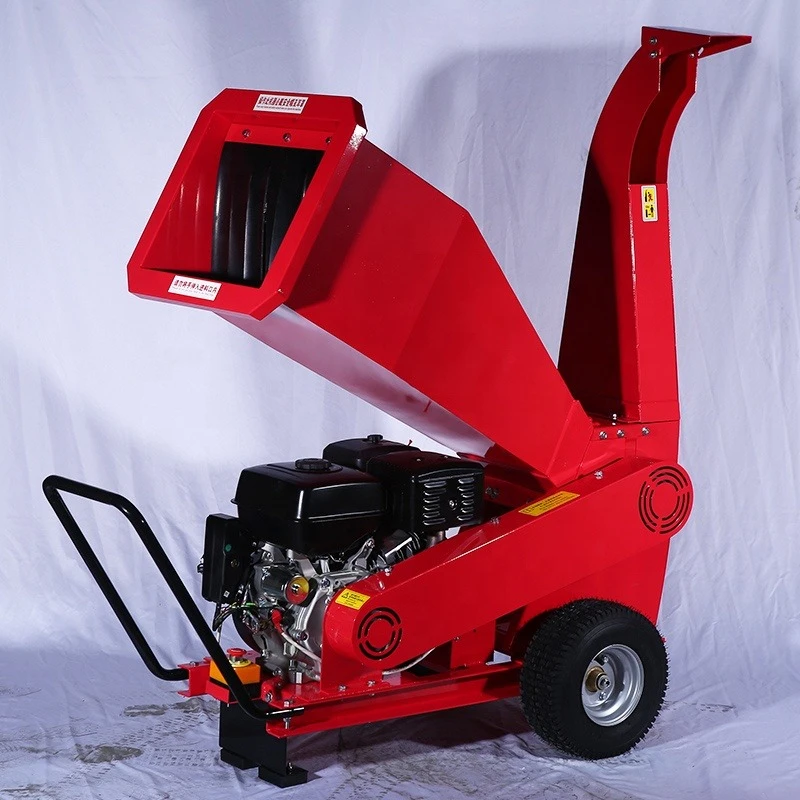 Household Heavy Duty Gas Wood Shredder Yard Tree Trimmings Chipper for Home Composting
