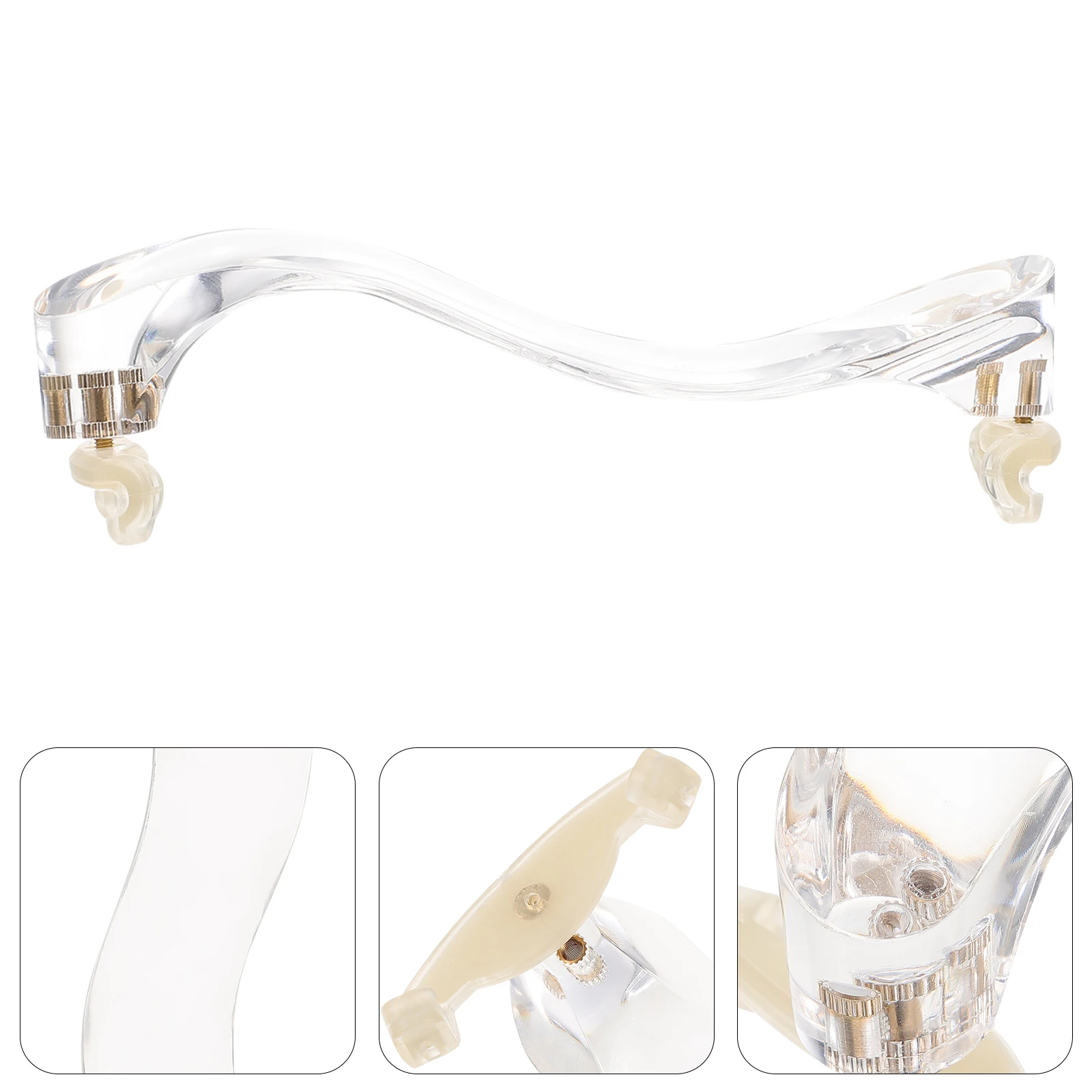 

1pc Simple Acrylic Hand-Held Instrument Rest Shoulder Rest Portable String Instrument Support Shoulder Pad For Piano White