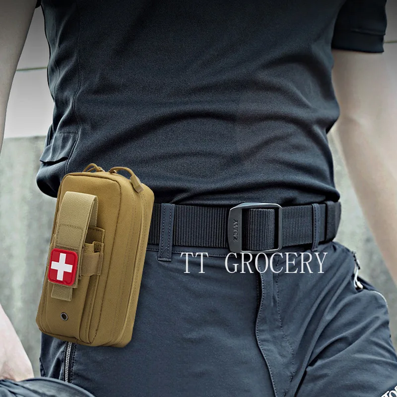 

Medical EDC Bag First Aid Kit Outdoor Rescue Tourniquet Scissors Waist Bag Hunting Survival Bag