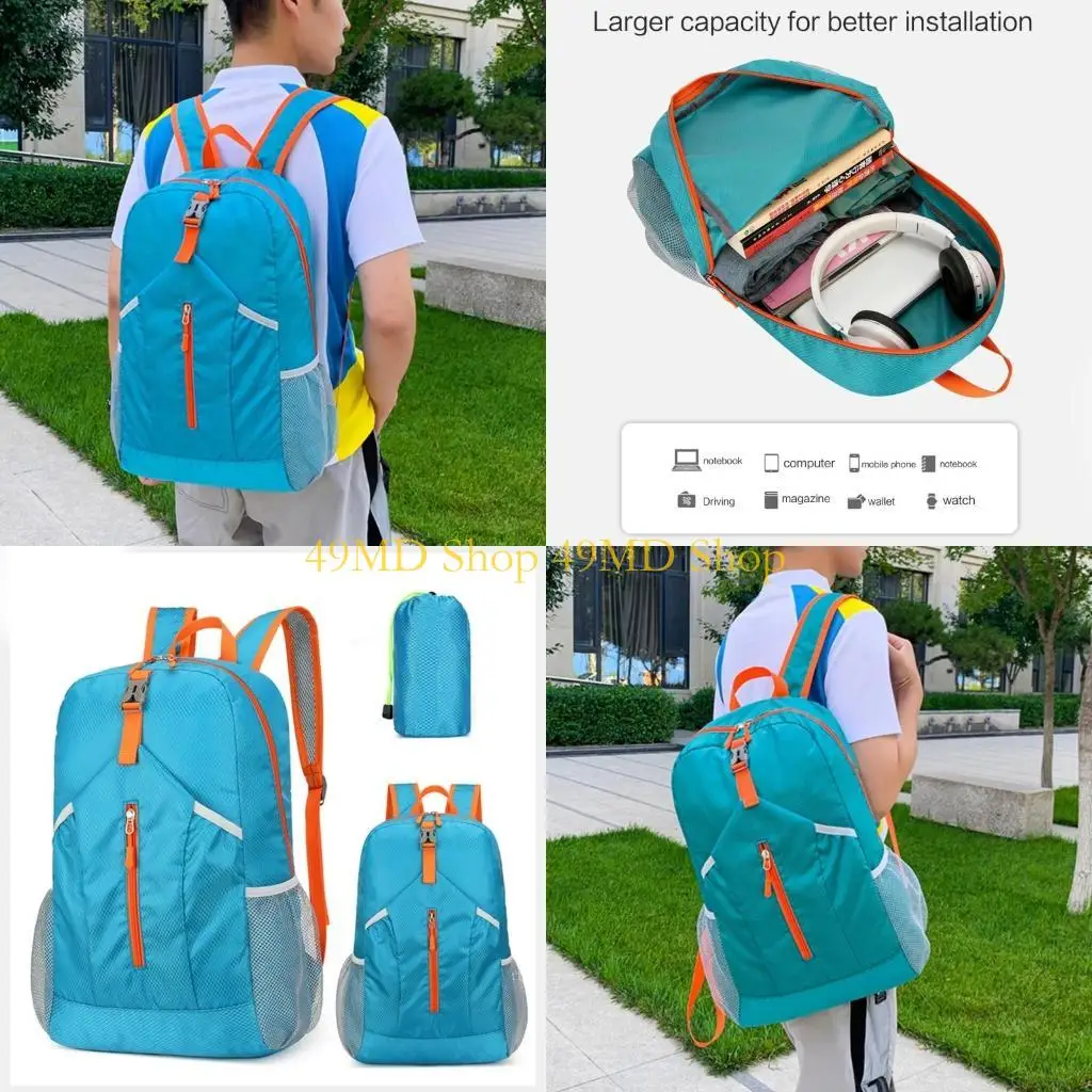 

49MD Hiking Daypack Ultralightweight Packable Backpack Splashproof Foldable Pack Travel Daypack for Outdoor Camping Climbing