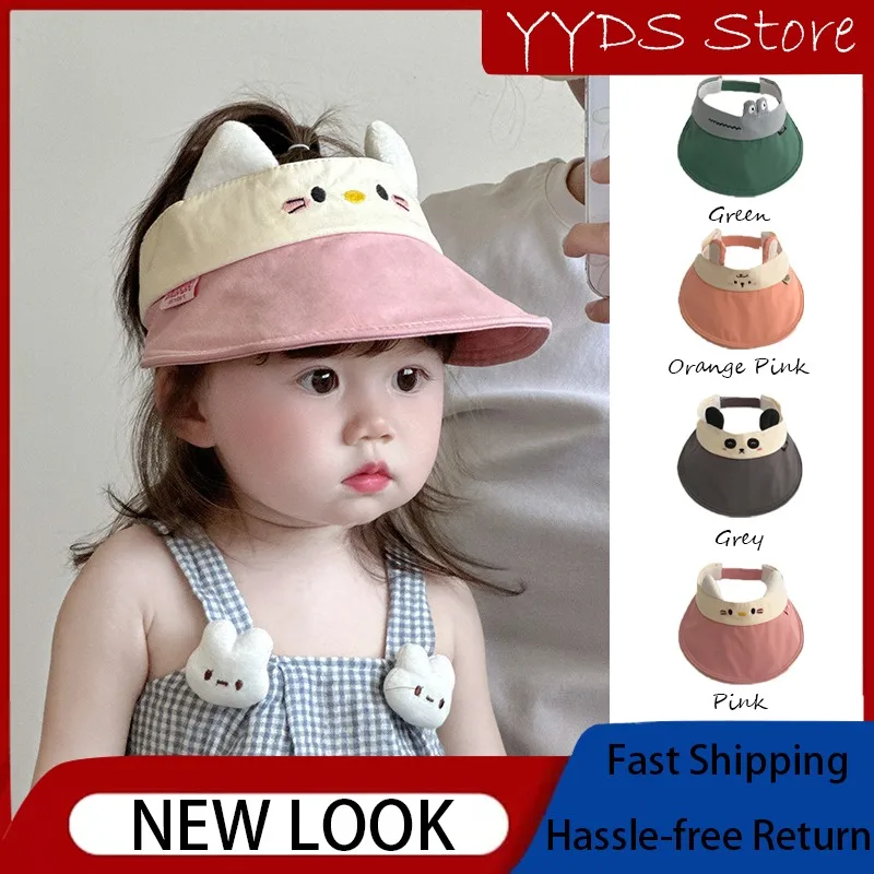 chapeu-de-sol-infantil-ajustavel-aba-larga-verao-bone-de-desenho-animado-para-bebe-crianca-protecao-solar