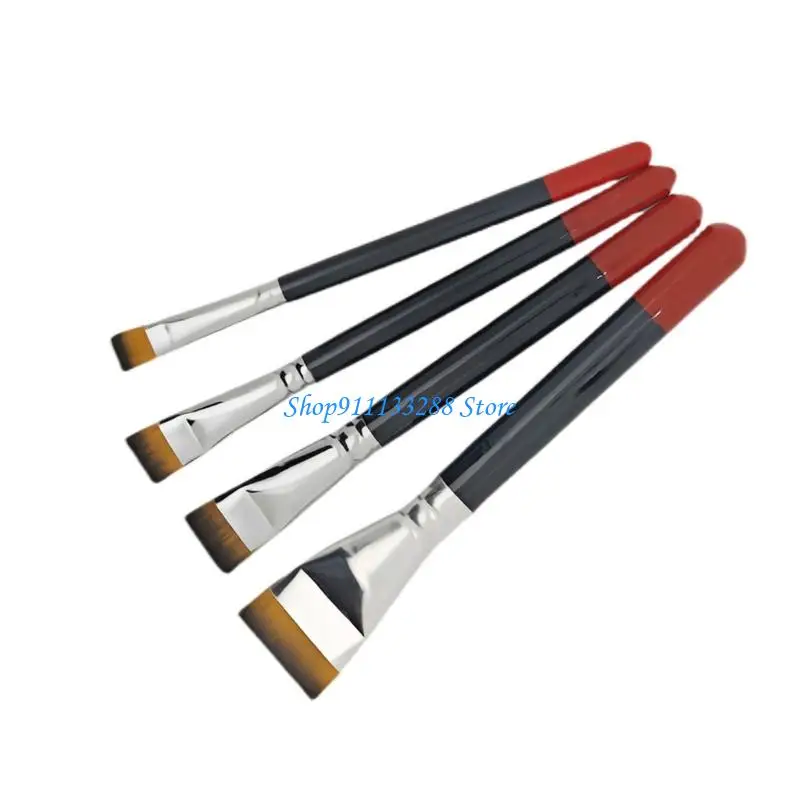 G88d 4 Brushes Set Tools Tools Softs Flexible Filets Easy Clean Clean Watercolor Oil Art