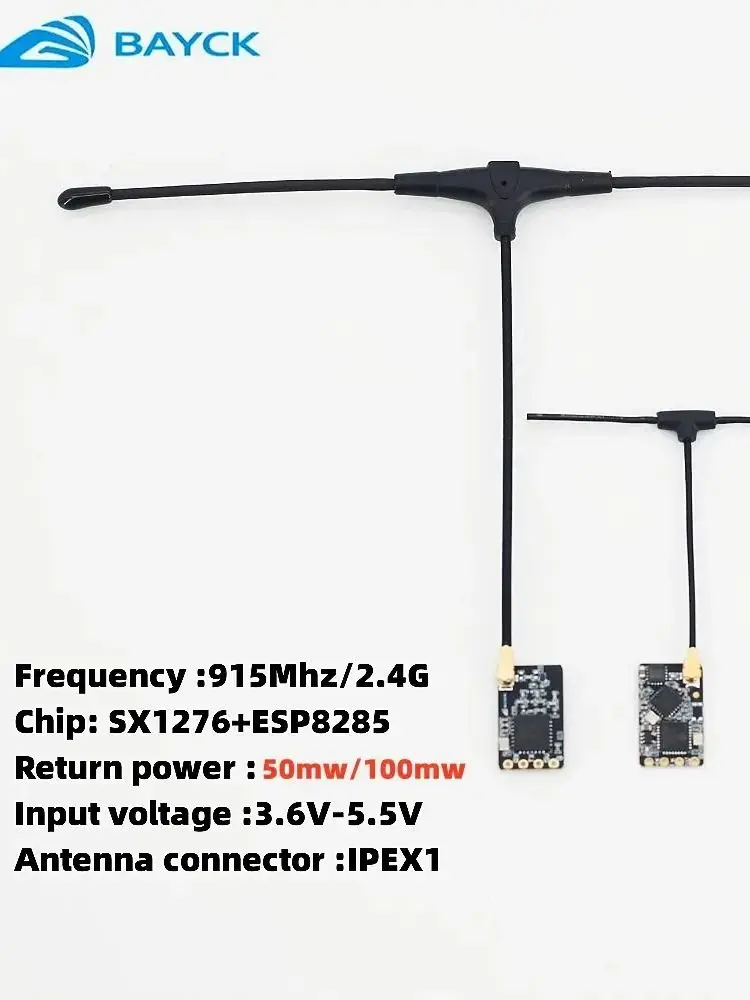 10PCS BAYCK ELRS Nano 915MHz /2.4GHz Wireless Receiver with T-Type Antenna for RC FPV Drones - Wifi Upgradable Drone Parts