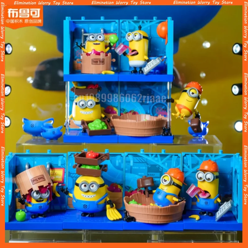 

NEW BLOKEES Minions Mini Figure Jam Factory Model Kits Anime Figure Toy Action Figure Assembly Cute Model Birthday Gift Kid Toys