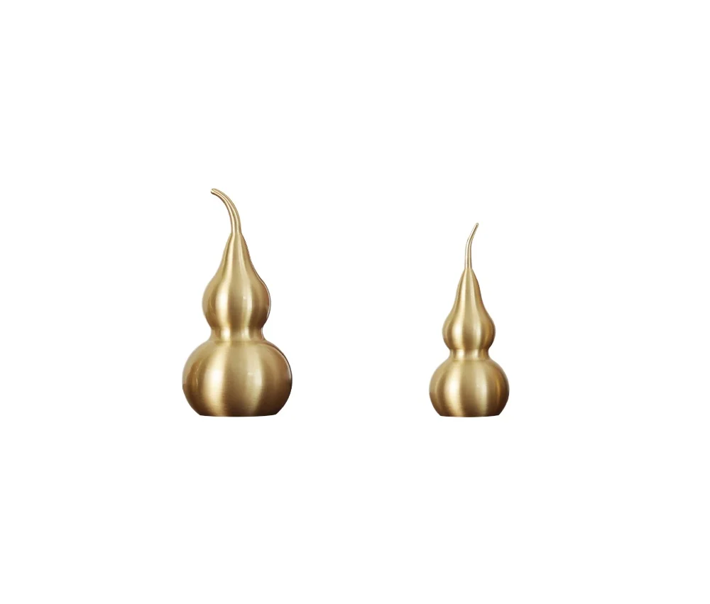 

Home rich opening gold gourd copper art luck ornament living room entrance desktop decoration